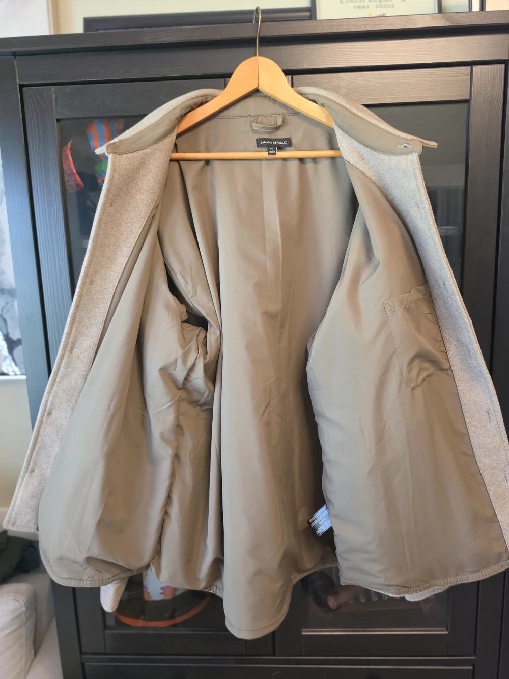 Banana Republic Men's Tan Button-Front Shirt Jacket